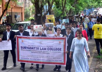 महिलांवरील अन्यायाविरोधात सूर्यदत्तचा शांतता मोर्चा