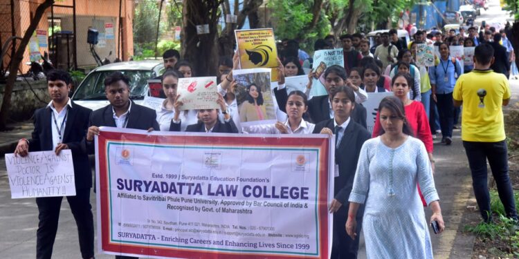 महिलांवरील अन्यायाविरोधात सूर्यदत्तचा शांतता मोर्चा