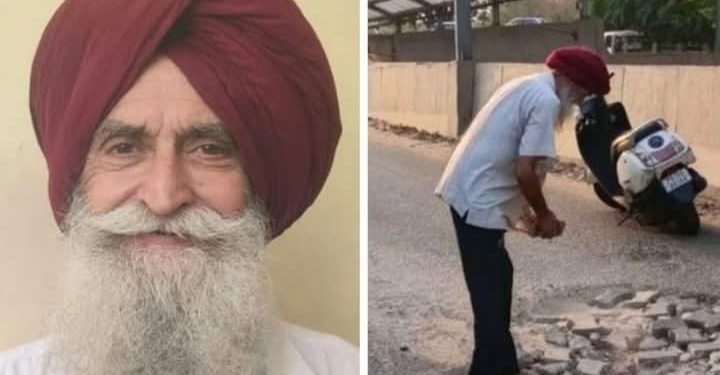 रस्त्यांवरील खड्डे बुजवून ते वाचवित आहेत लोकांचे प्राण